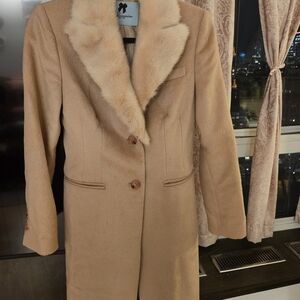 Bluemarine Mink Collar Wool/La